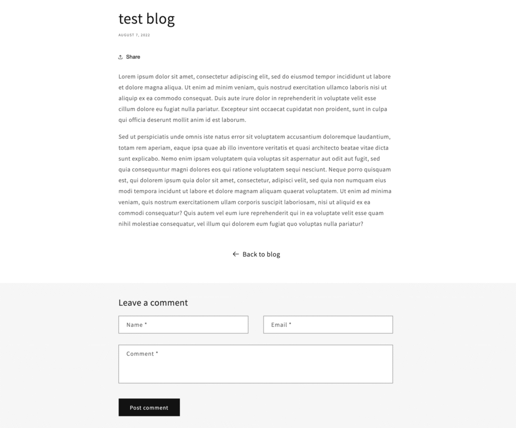 Better blog comments on Shopify blogs