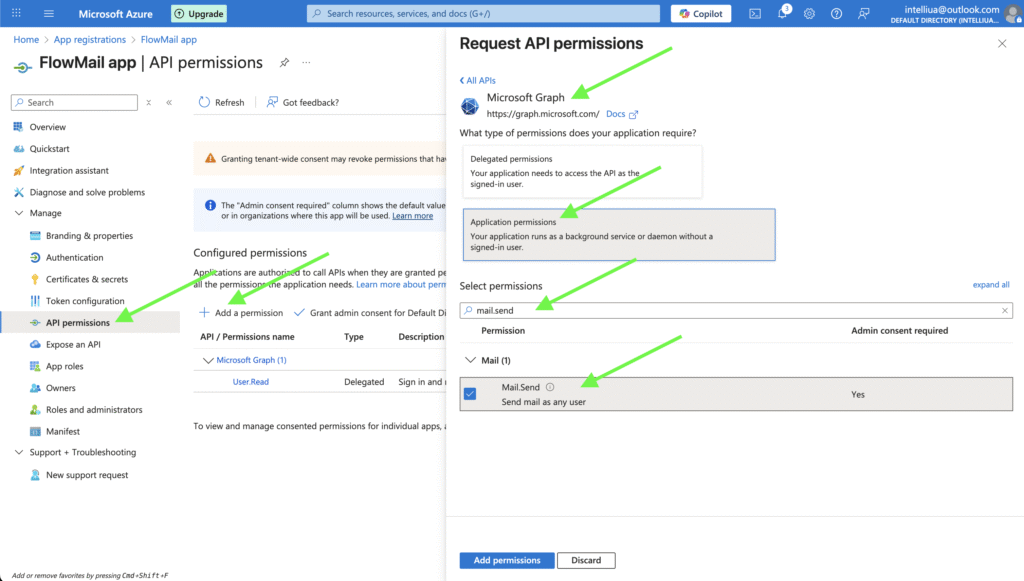 Configure Microsoft 365 Graph API for WorkflowMail (formerly FlowMail)
