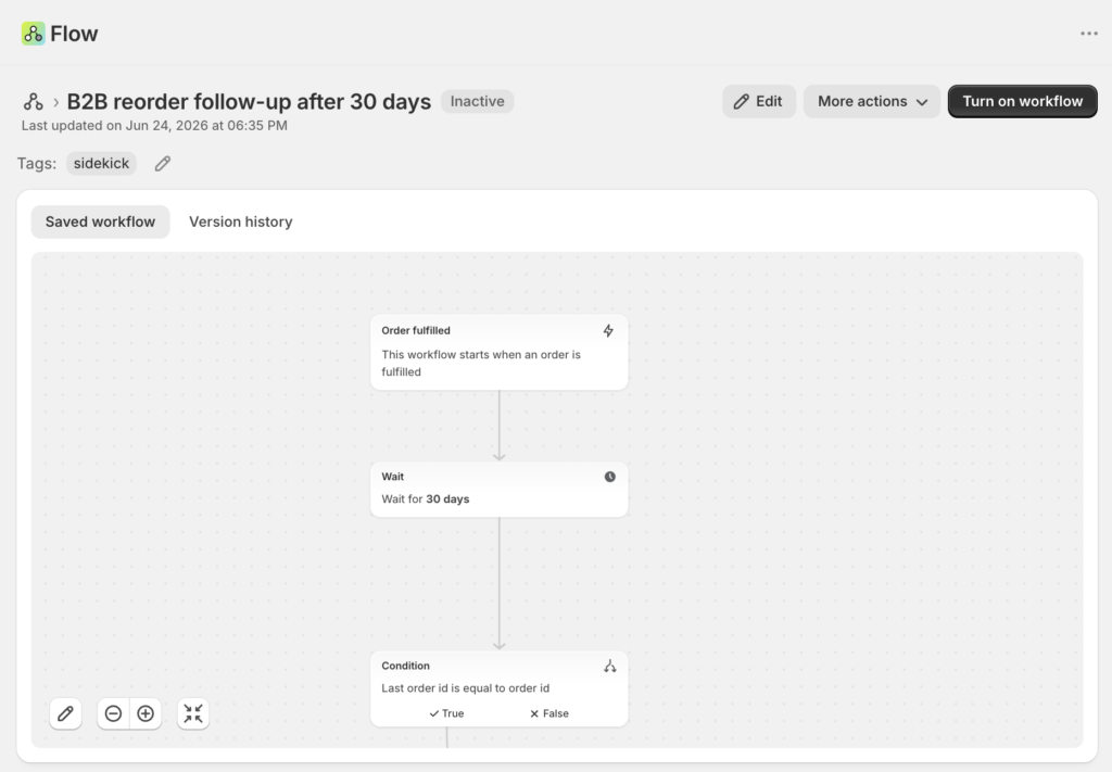Creating Shopify Flow Workflows with Sidekick (and Sending Emails with WorkflowMail)
